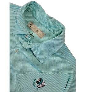 Donald Ross Shirt Men's M Blue White Striped Golf Polo‎ ROXITICUS GOLF CLUB, NJ